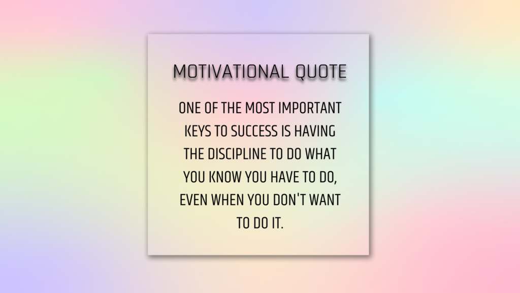 graphic with motivational quote